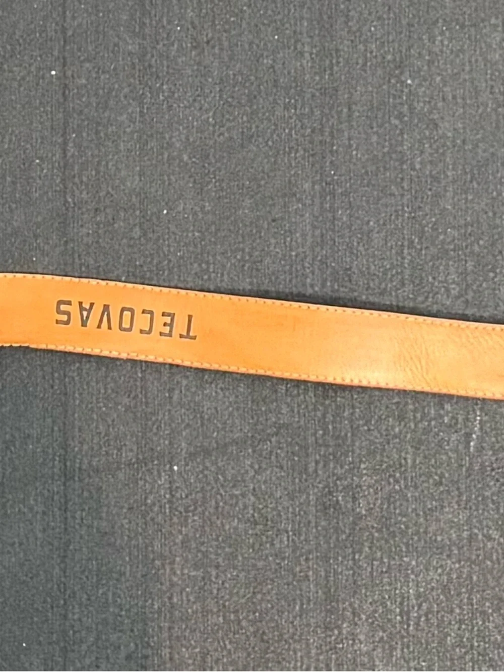 Tecovas Suede Belt in Brown with Silver Buckle